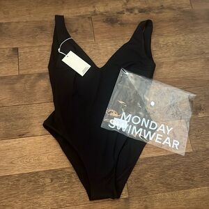 NWT Monday swimwear santa caterina one piece size M black